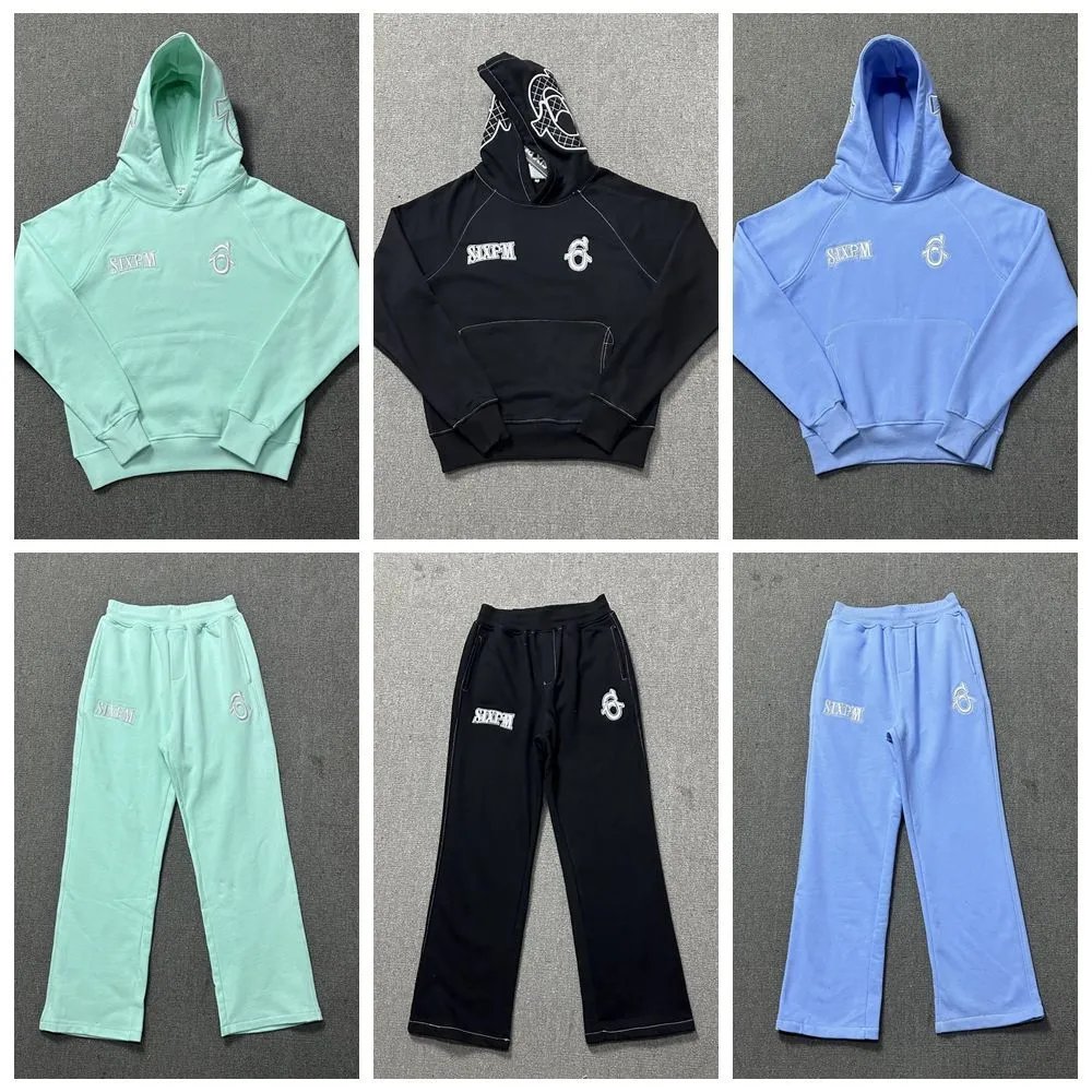SIXPM Hoodie and Pants Set for Men and Women