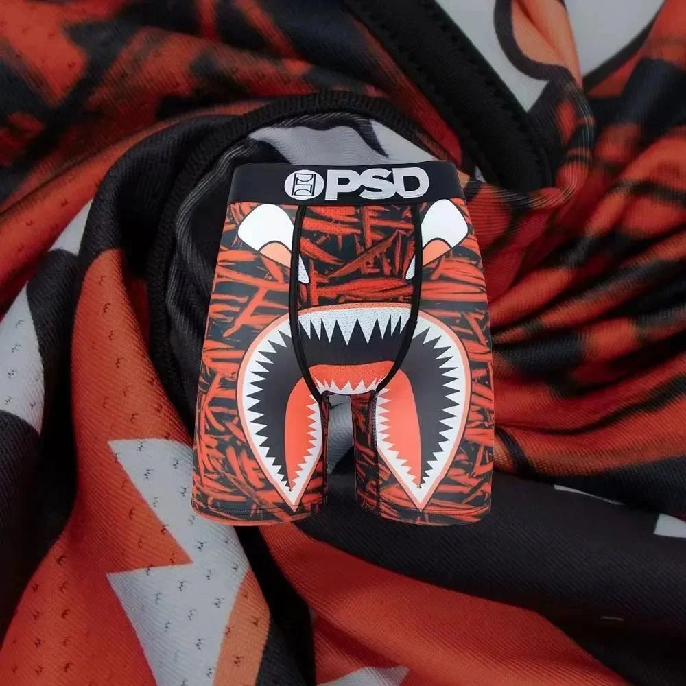 PSD Tiger Mouth Print Men's Boxer Briefs