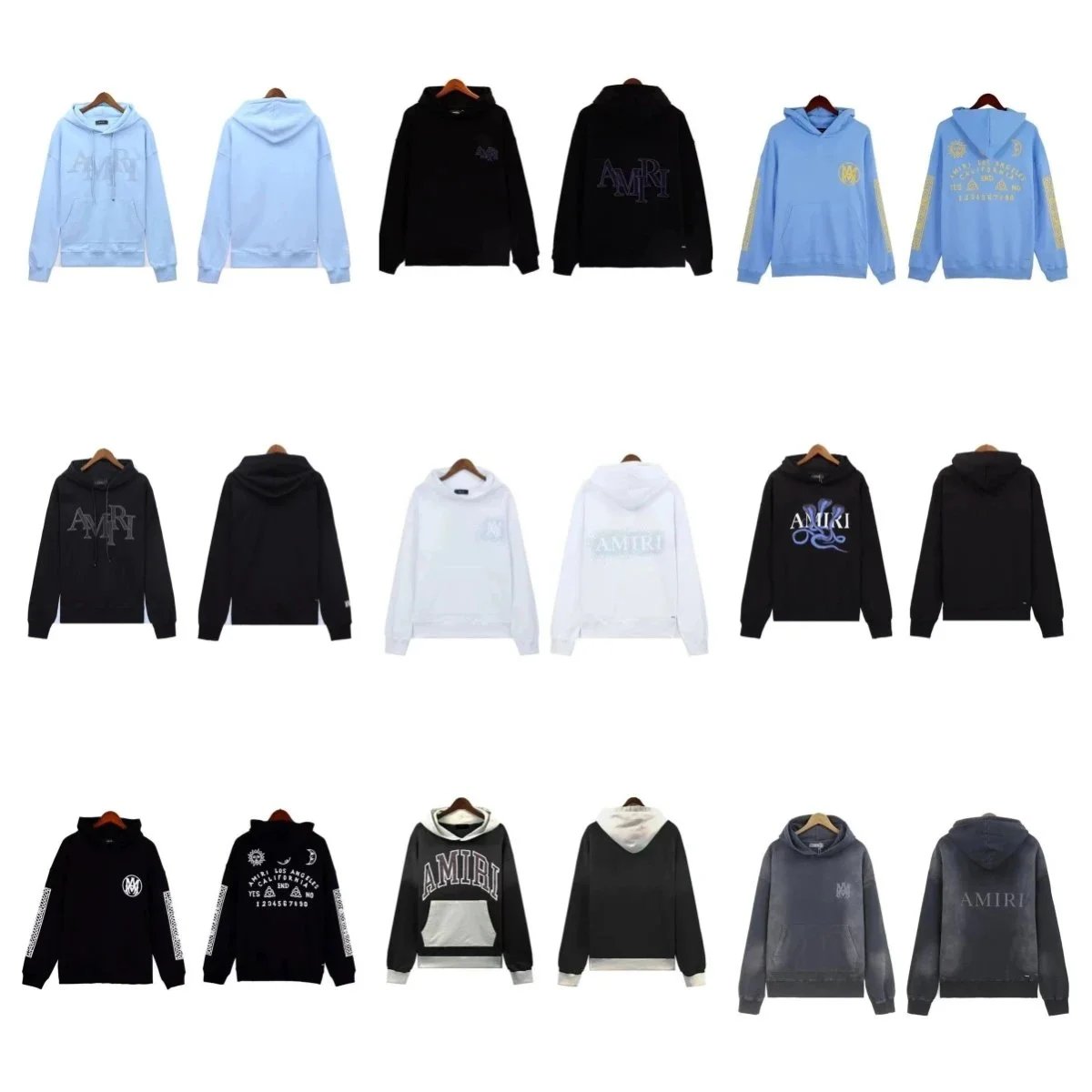 AMIRI Hoodies Sweatshirts Men Women Fashion Streetwear Logo Print Pullover