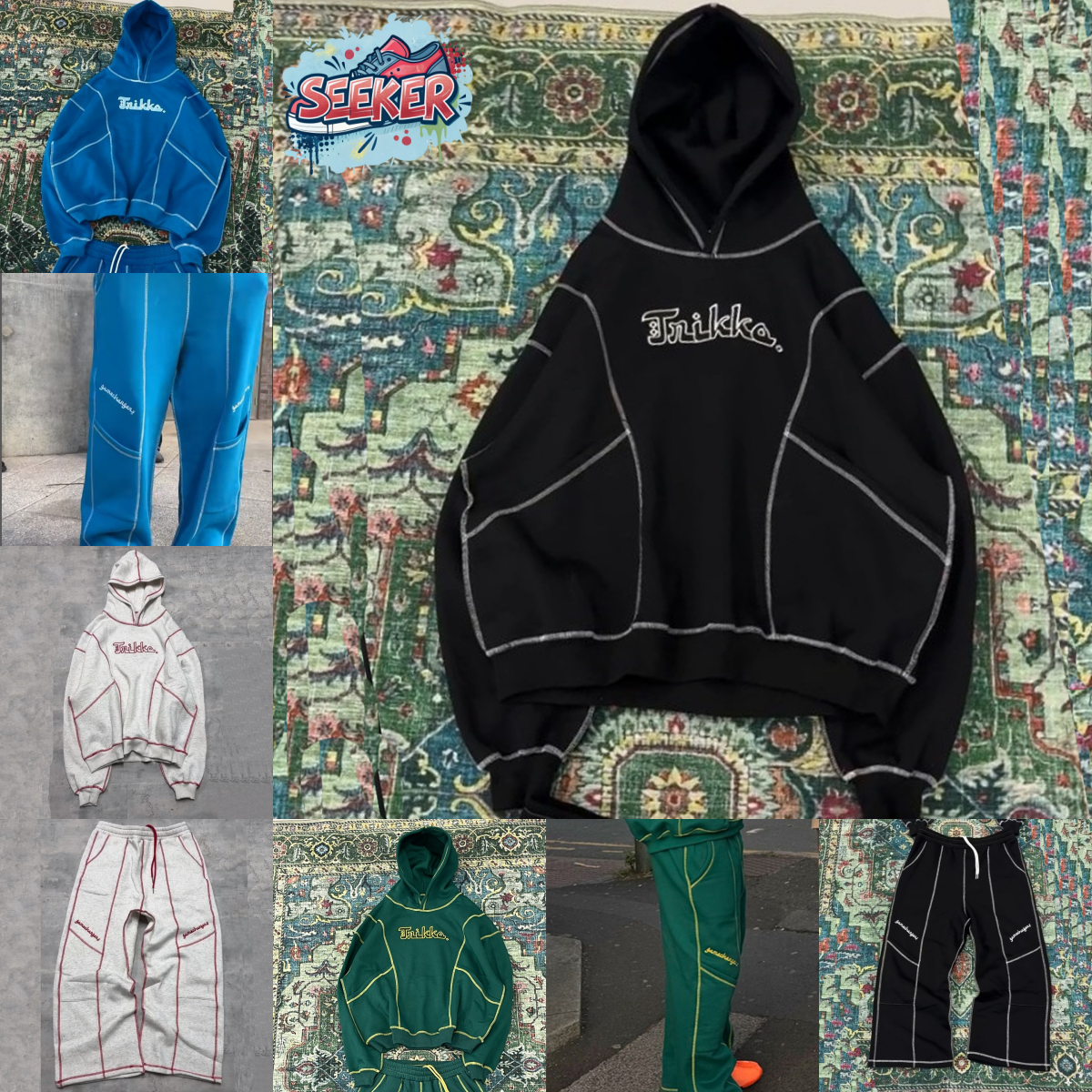Trikko Hoodie and Pants Set - Streetwear Fashion Sweatshirt Outfit