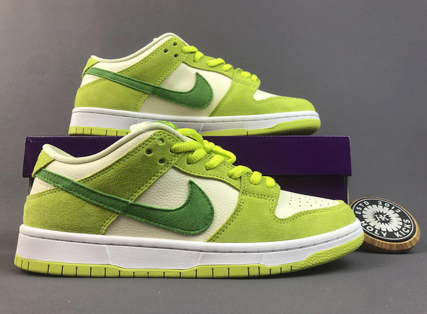 Nike Dunk Low Green Suede Sneakers