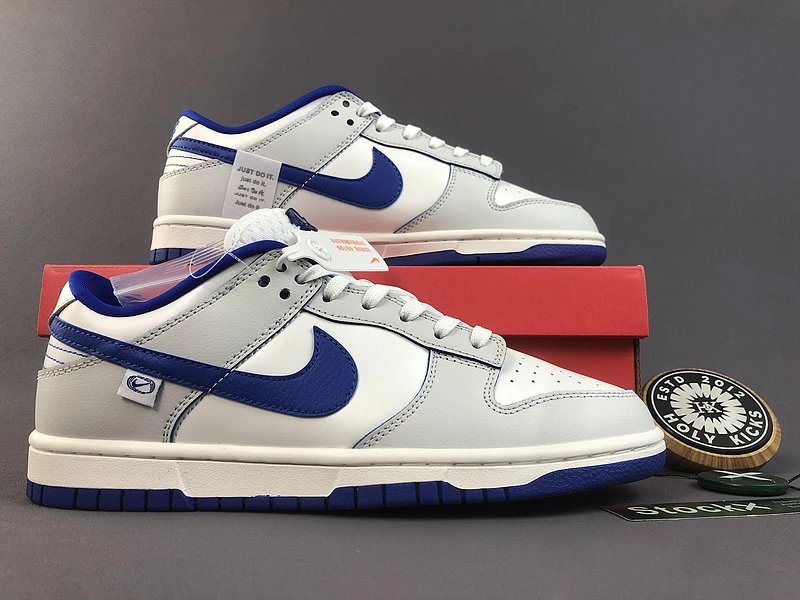 Nike Dunk Low White Royal Blue Sneakers