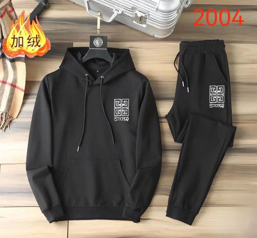 Givenchy Black Hoodie and Pants Set 2004 Logo Design