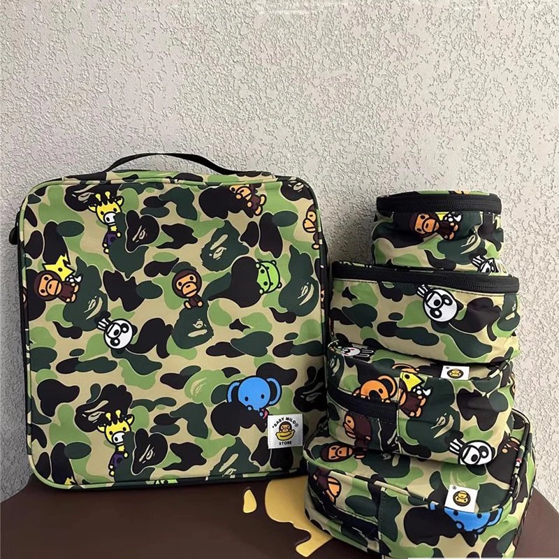 BAPE Camouflage Print Travel Storage Bags Set