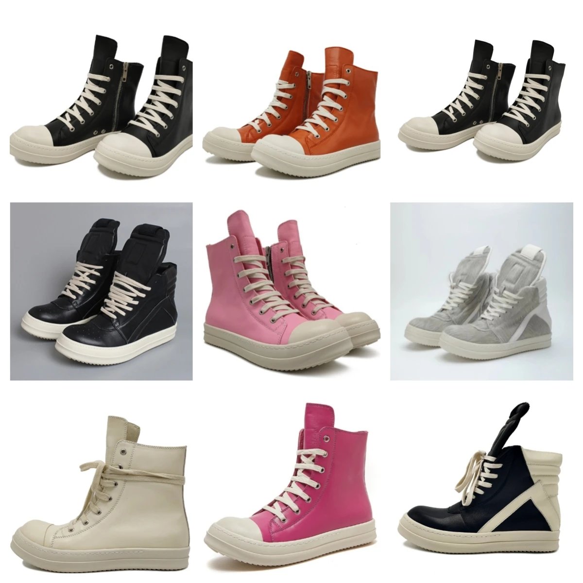 High Top Leather Sneakers for Men and Women
