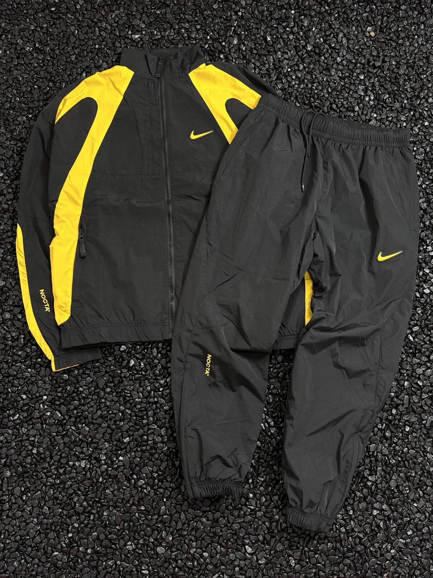 Nike NOCTA Track Suit Black Yellow Jacket Pants Set
