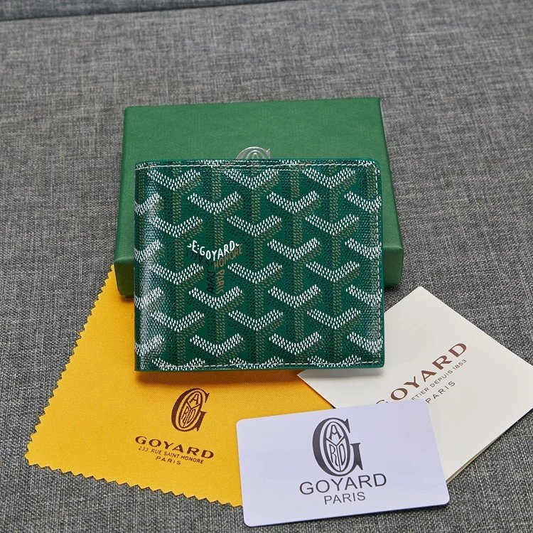 Goyard Green Monogram Canvas Wallet Paris