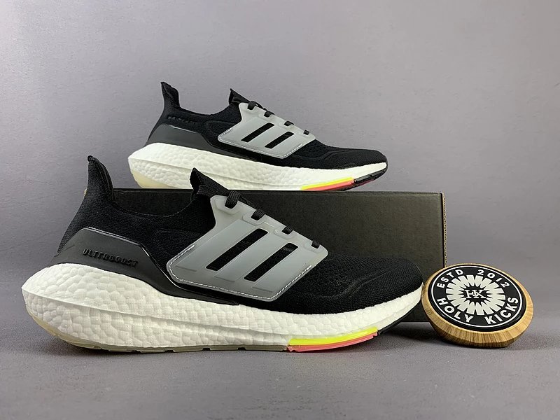 adidas Ultraboost Running Shoes Black Grey White