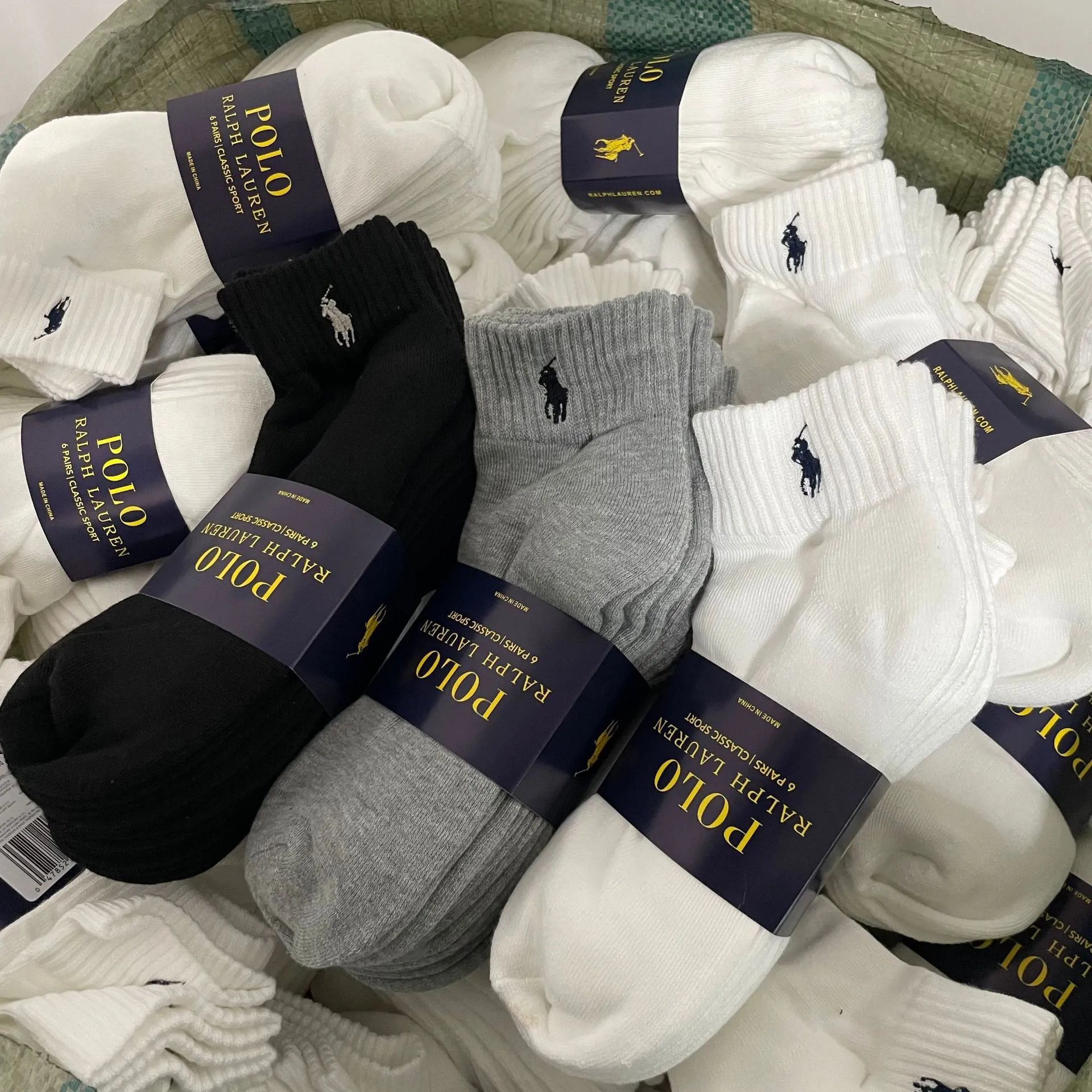 Polo Ralph Lauren Classic Sport Socks 6-Pack Men's Cotton Crew Socks