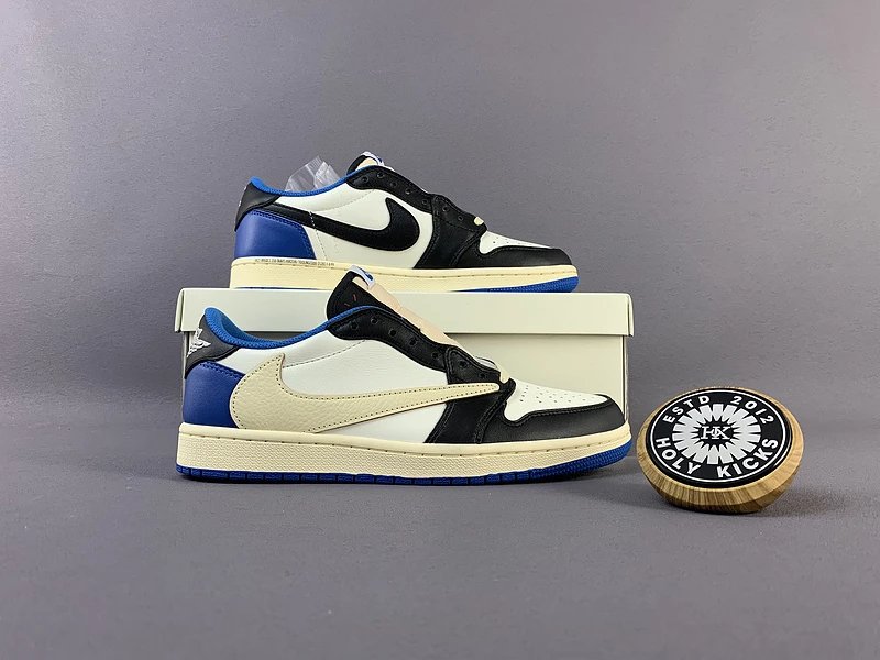 Air Jordan 1 Retro High OG Black White Royal Blue Sneakers