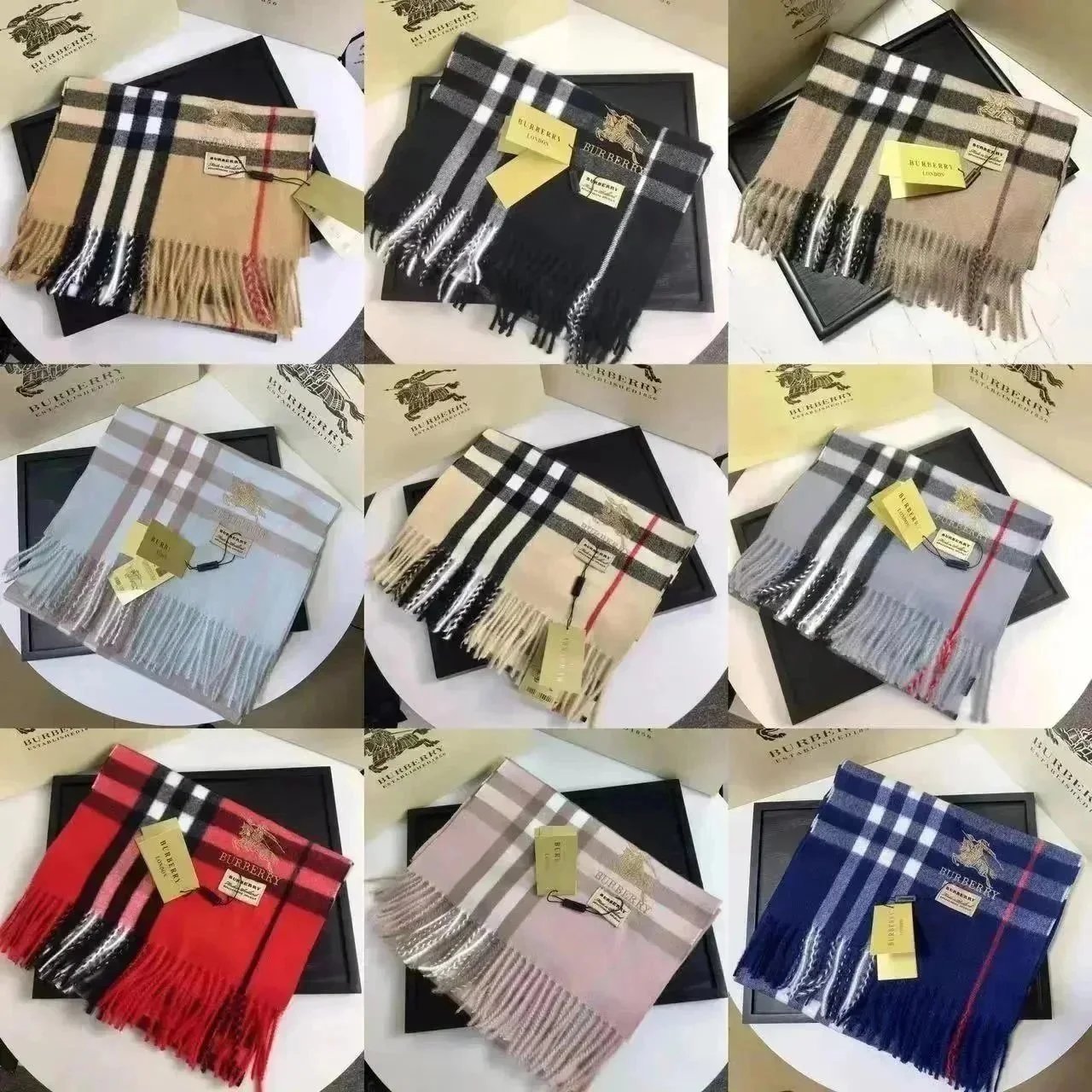 Burberry Classic Check Cashmere Scarf