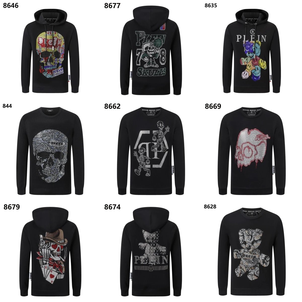 Philipp Plein Hoodies and Sweaters with Skull and Logo Designs