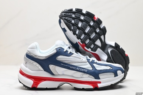 Lacoste Men's Sport Sneakers White Blue Red