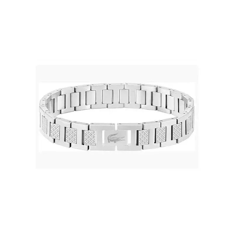 Lacoste Men's Stainless Steel Bracelet with Crocodile Logo