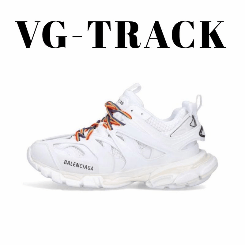 Balenciaga VG-TRACK White Sneakers Men Women Fashion Chunky Trainers