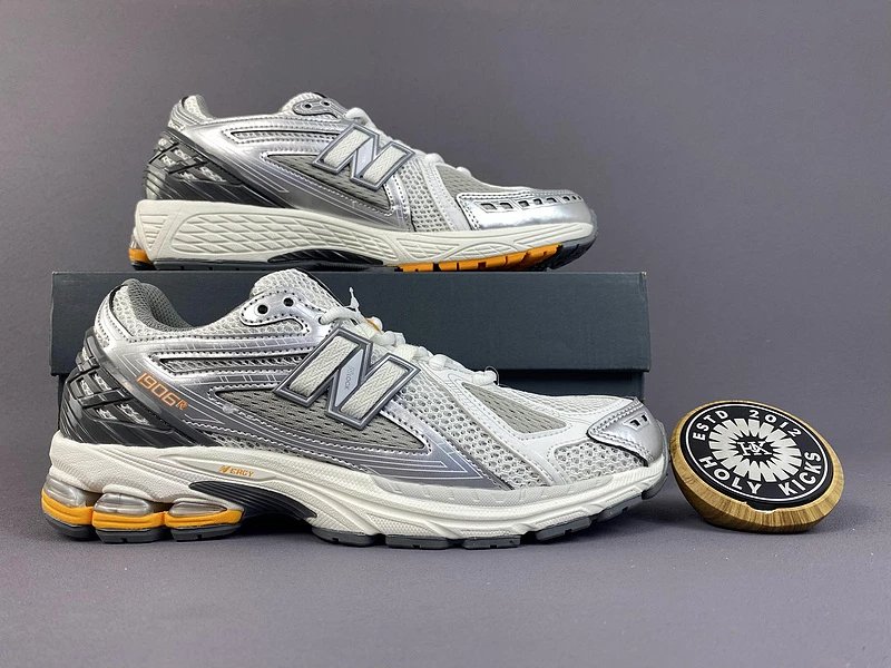New Balance 1080v4 Running Shoes Silver Grey Orange