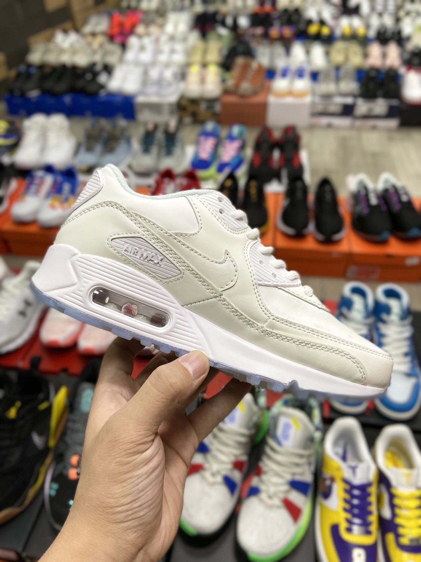 Nike Air Max 90 White Leather Sneakers for Men and Women