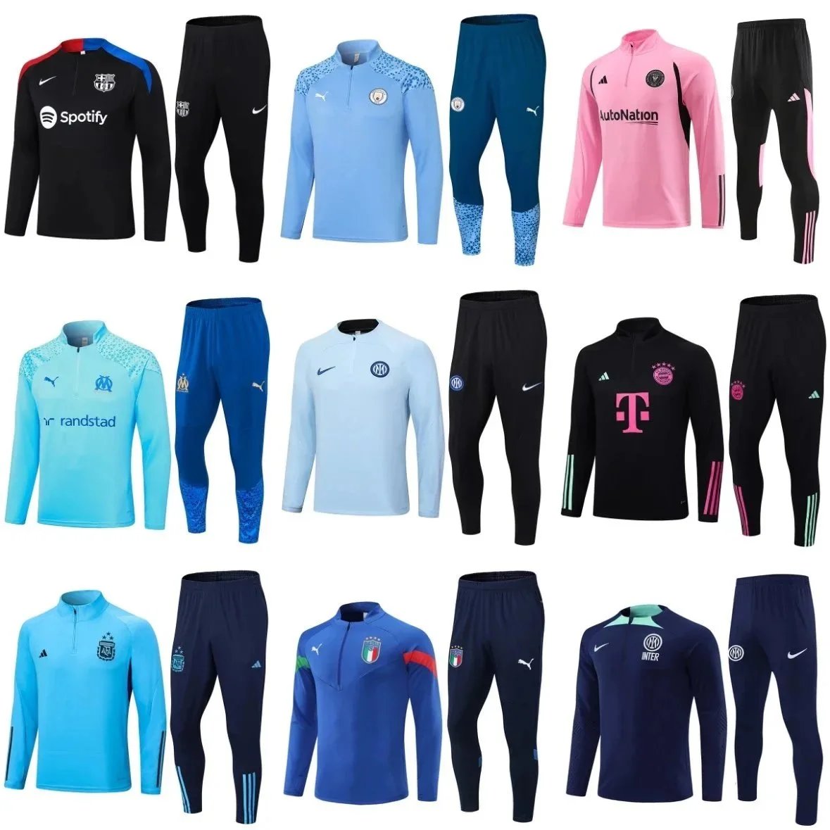 Men's Football Training Tracksuits Sets