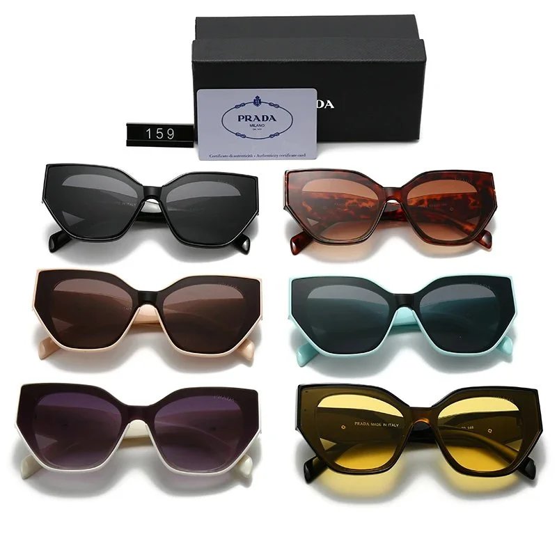 Prada Sunglasses Women Fashion Oversized Cat Eye Shades UV Protection