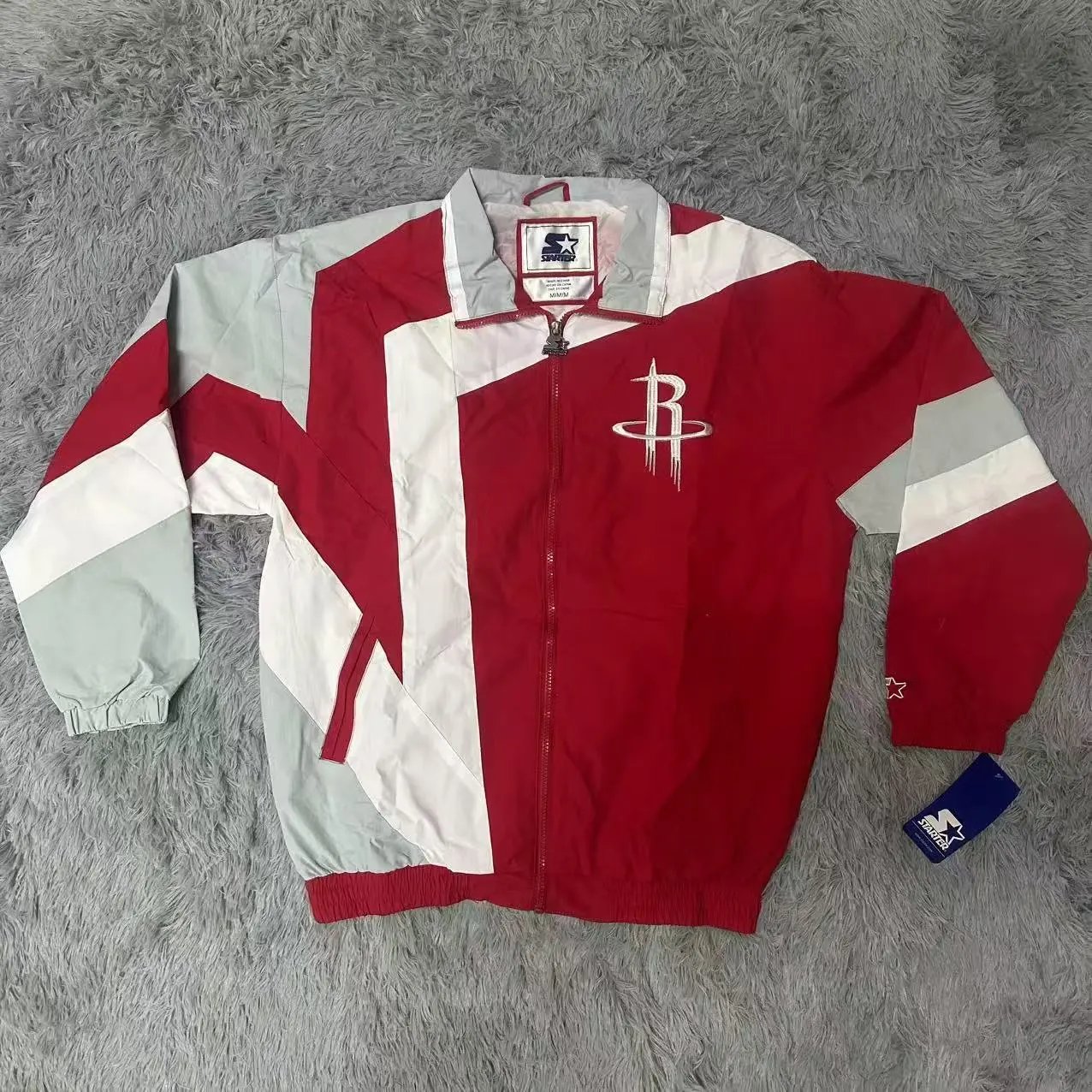 Houston Rockets Starter Red Track Jacket Men's Vintage Sports Wear