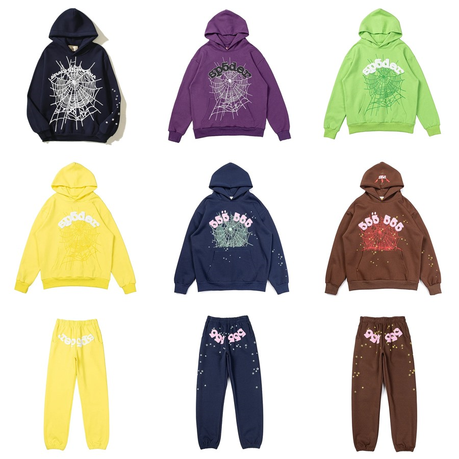 Spider Web Hoodie and Pants Set - B56 666 Design