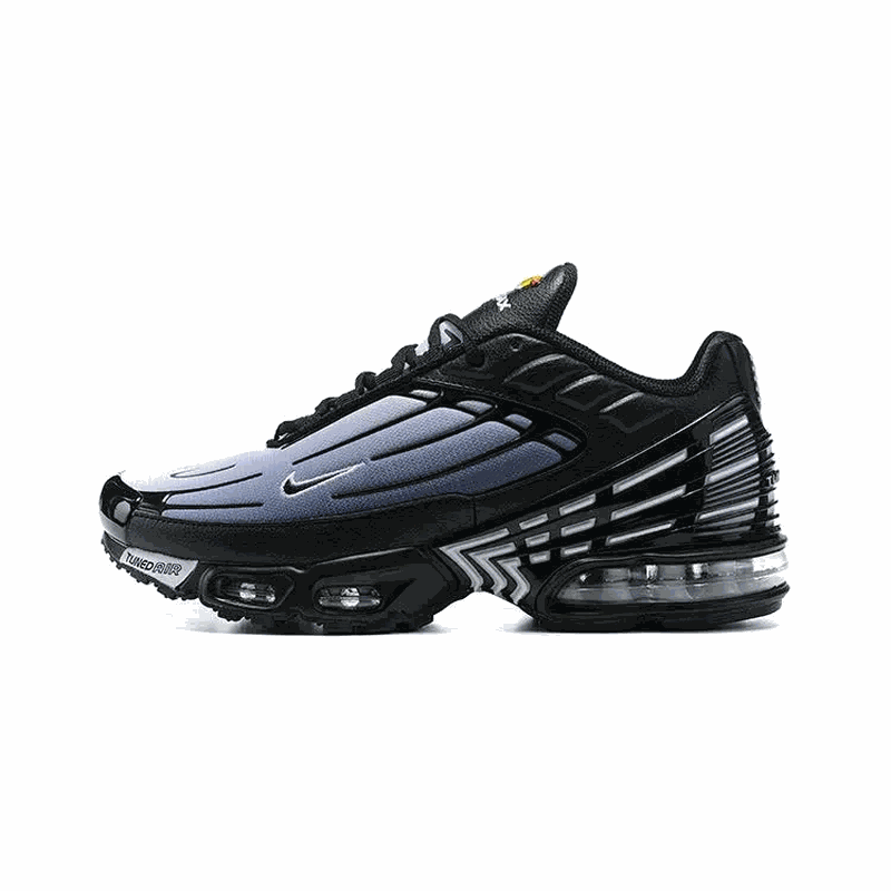 Nike Tuned Air Running Shoes Black and Silver