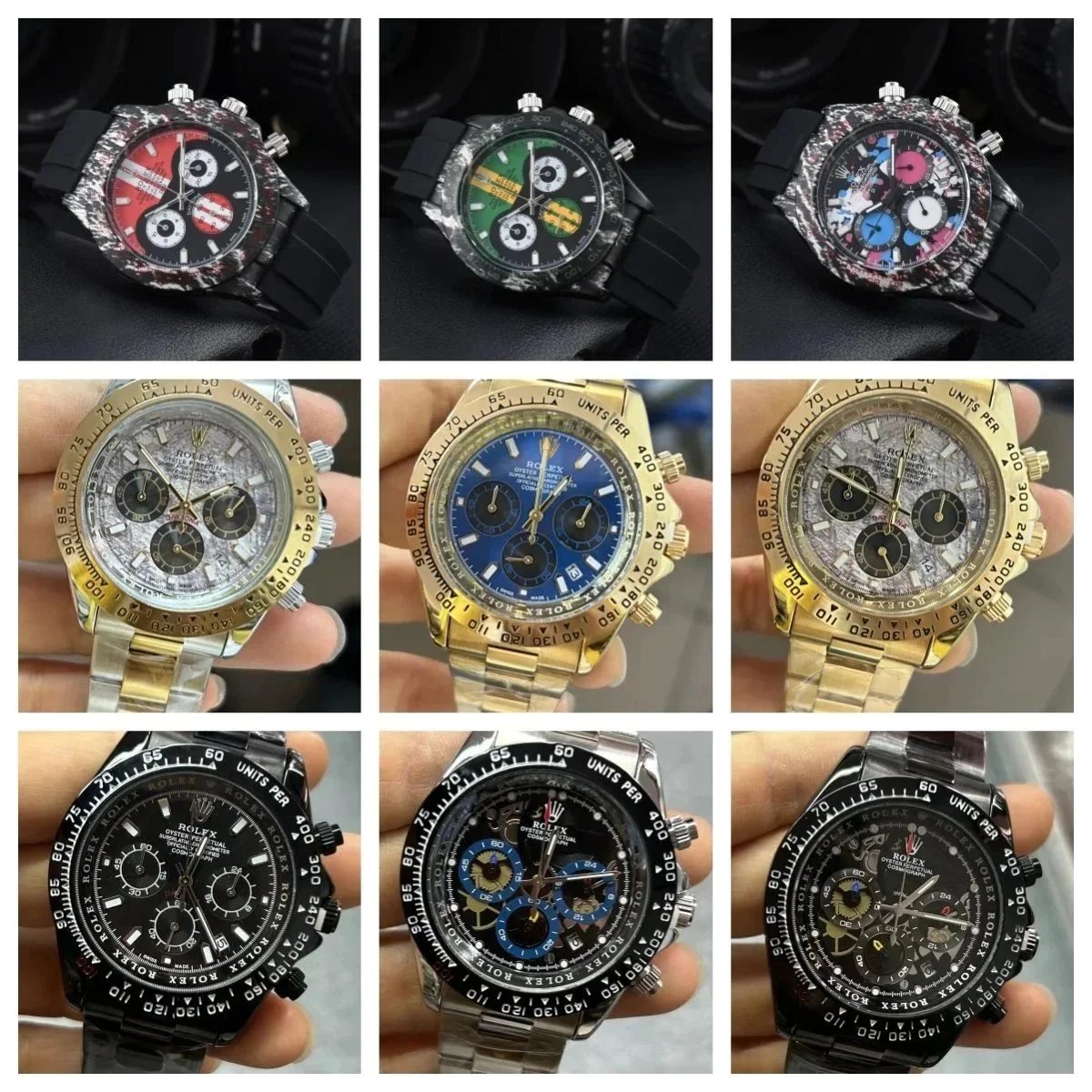 Rolex Daytona Chronograph Watch Men's Luxury Stainless Steel Automatic