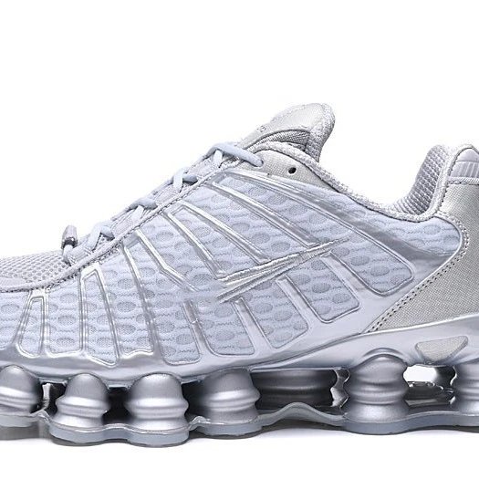 Nike Shox R4 Running Shoes Silver White