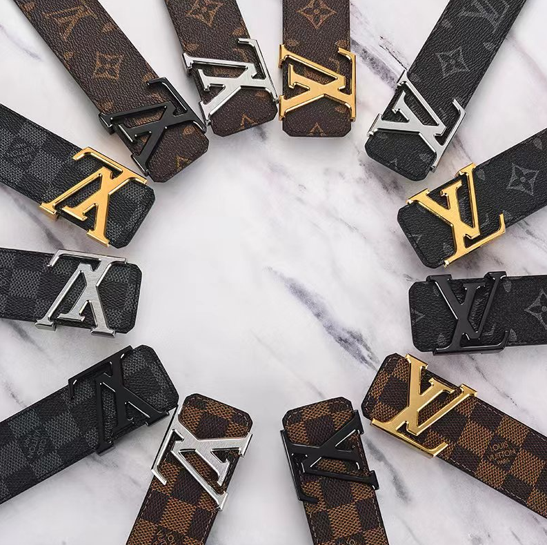 Louis Vuitton LV Monogram Belt with Signature Buckle