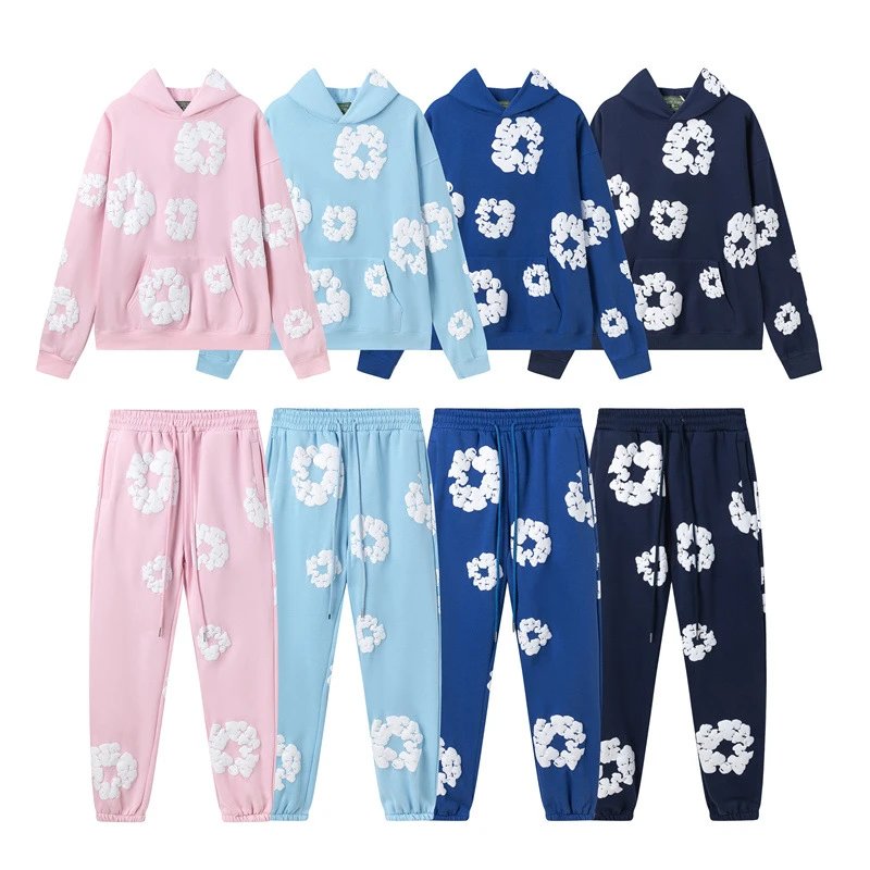 Floral Print Hoodie and Pants Set for Women - Comfortable Casual Wear