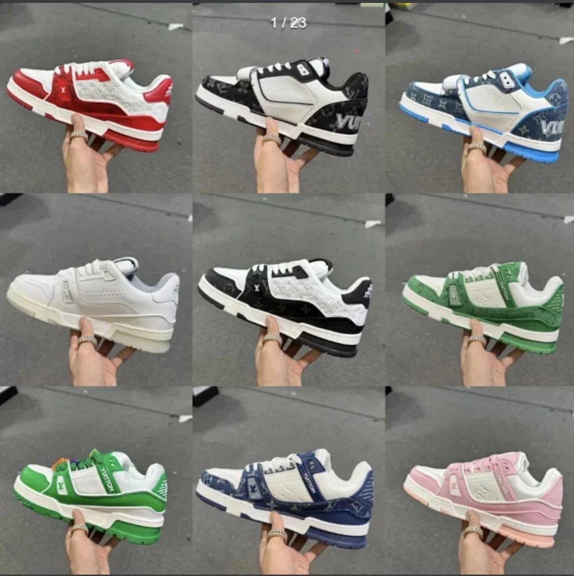 LV Monogram Sneakers Fashion Sport Shoes for Men and Women