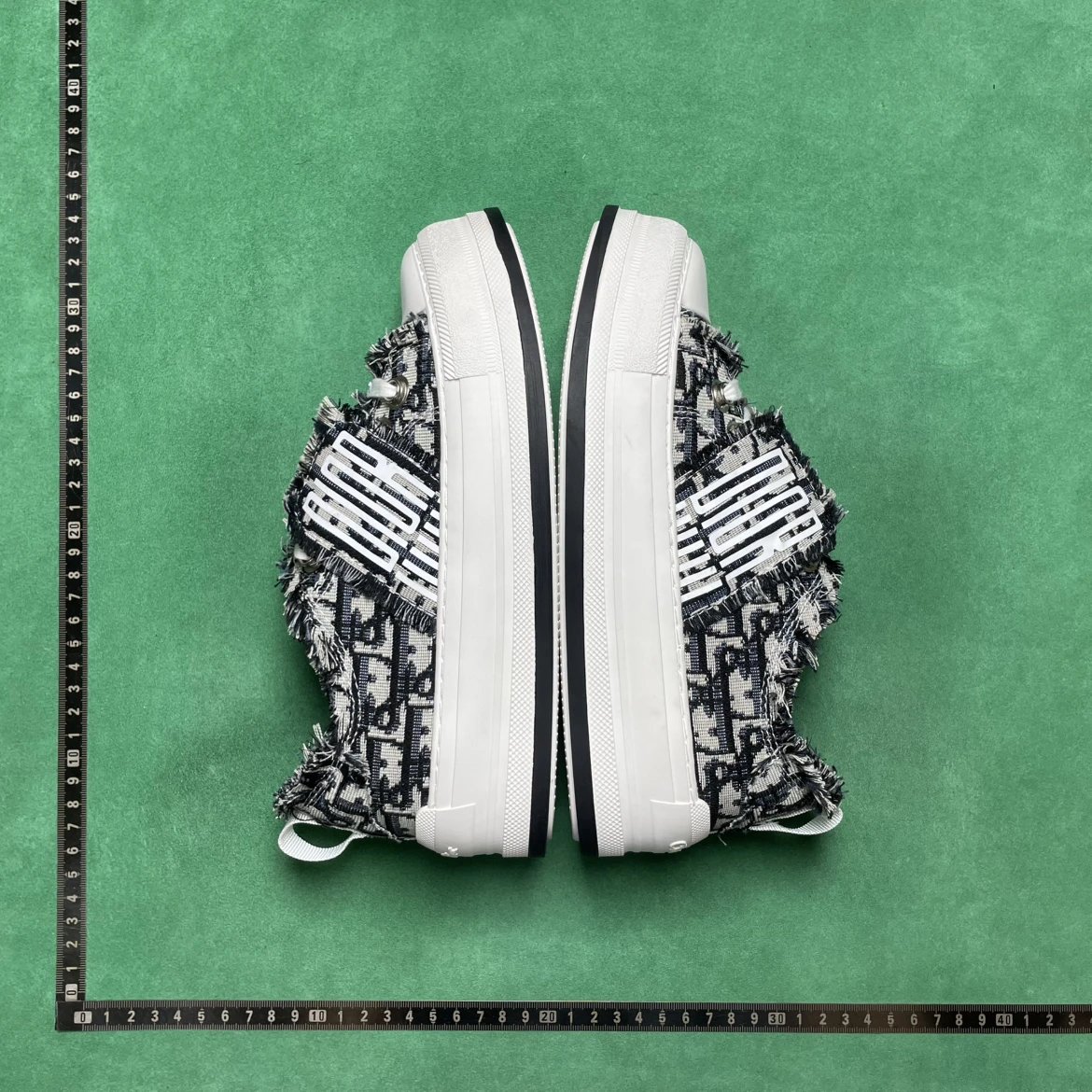 Dior Oblique Pattern Canvas Sneakers White Black