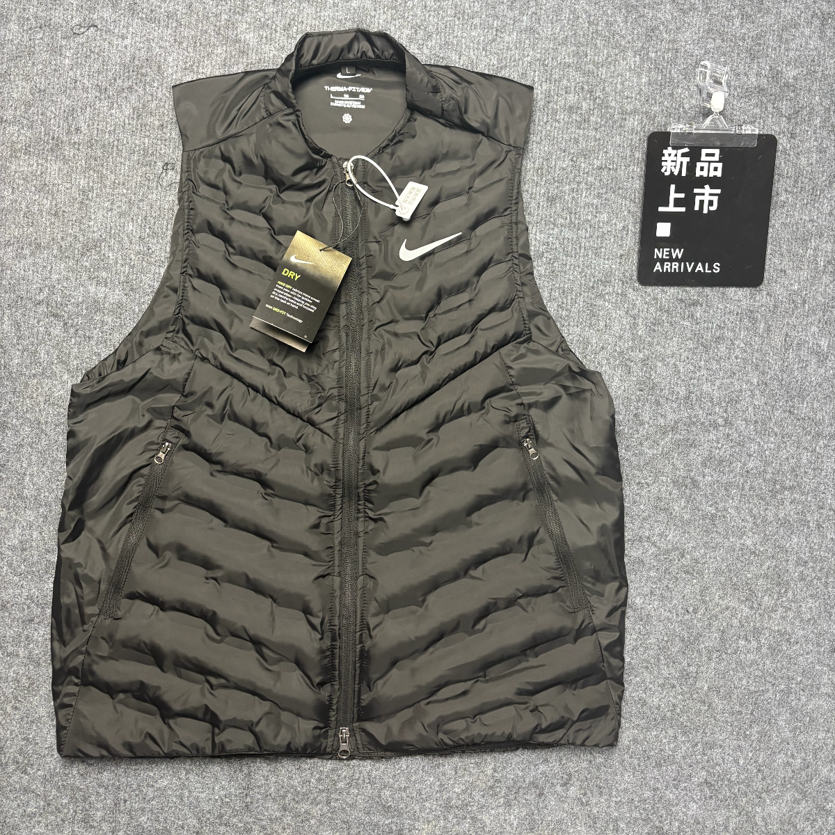 Nike Therma-FIT Vest Men's Black Insulated Sleeveless Jacket