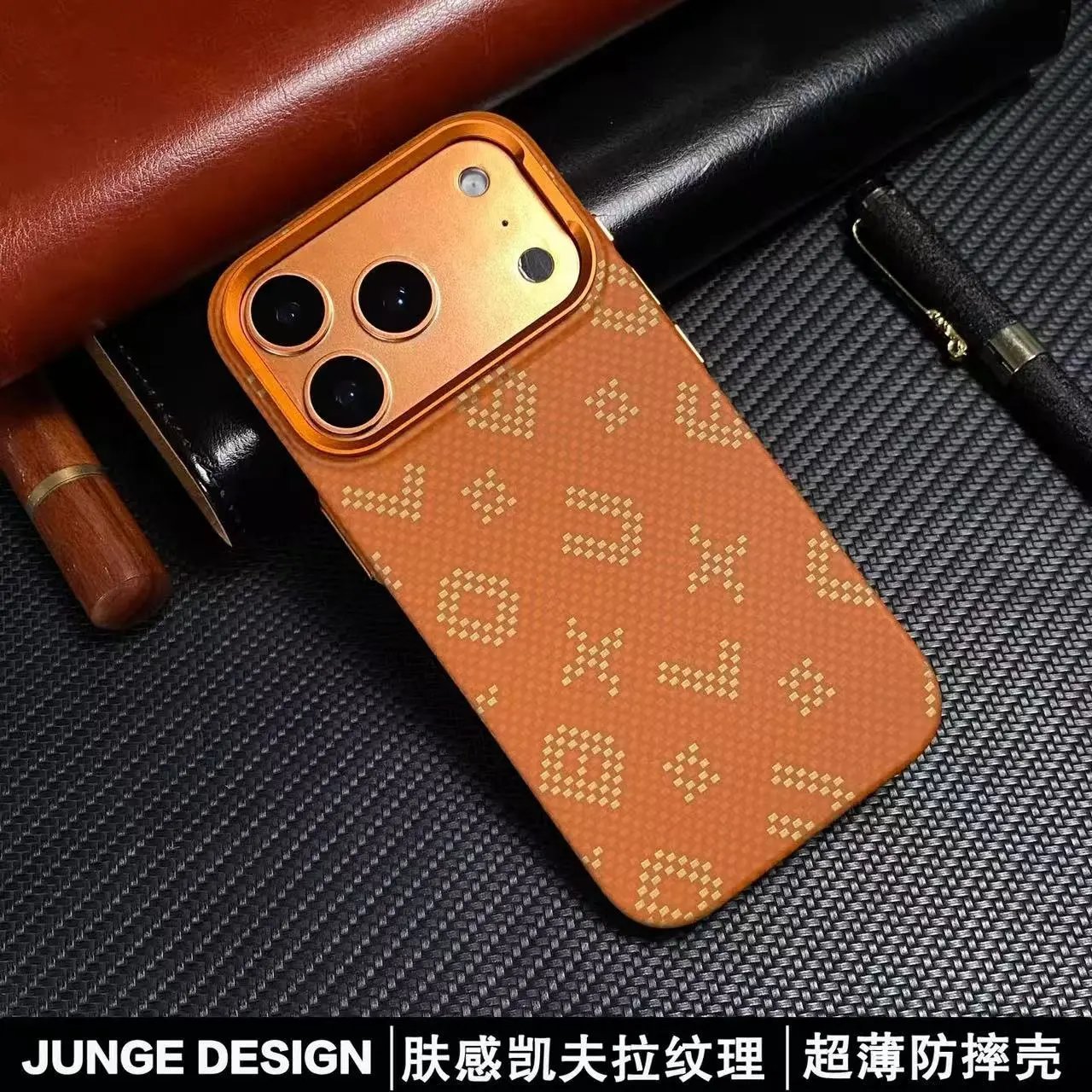 Luxury Carbon Fiber Texture Phone Case for iPhone Ultra Thin Shockproof Cover