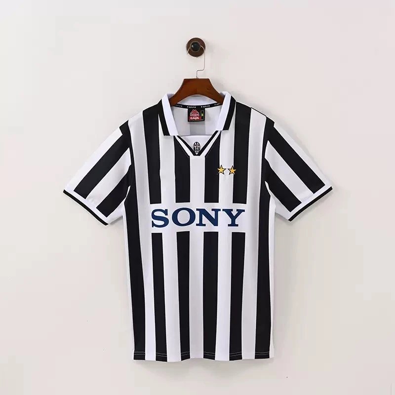 Juventus 1990s Retro Football Jersey with Sony Sponsorship