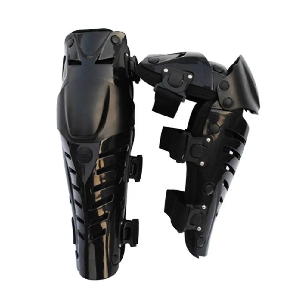 Motorcycle Knee Shin Guards Protective Gear Black Armor