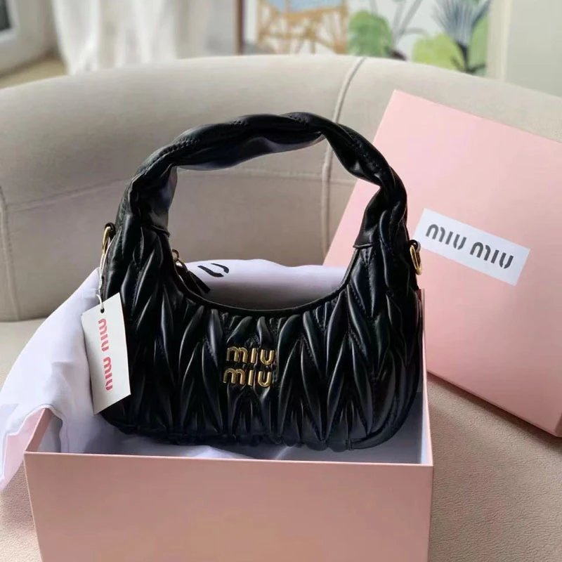 Miu Miu Black Quilted Leather Shoulder Bag