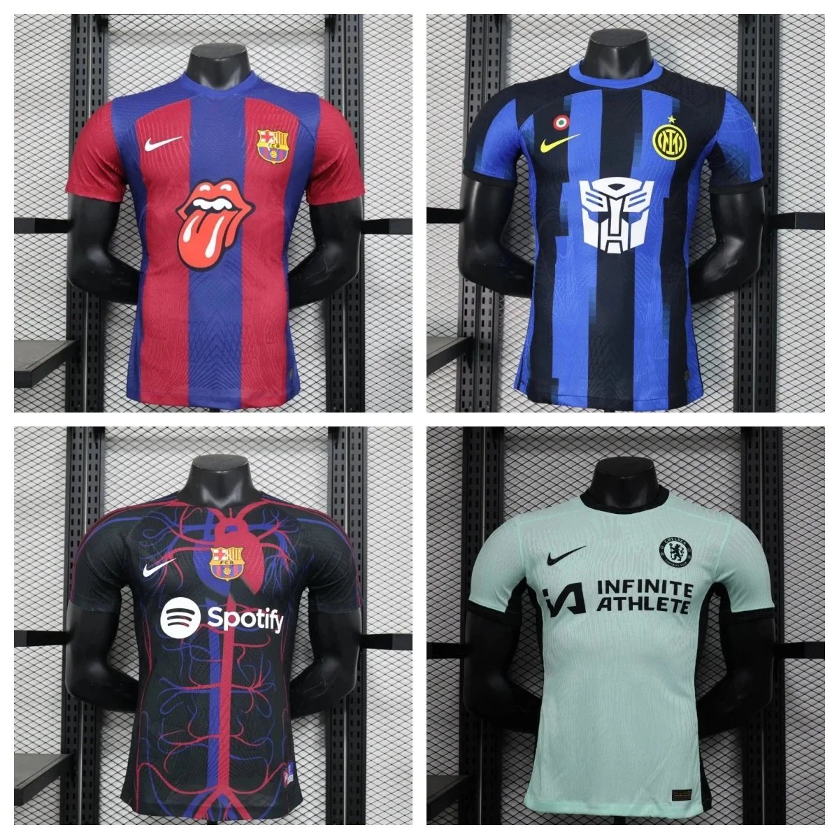 Custom Football Jersey Barcelona Inter Milan Chelsea Soccer Shirt