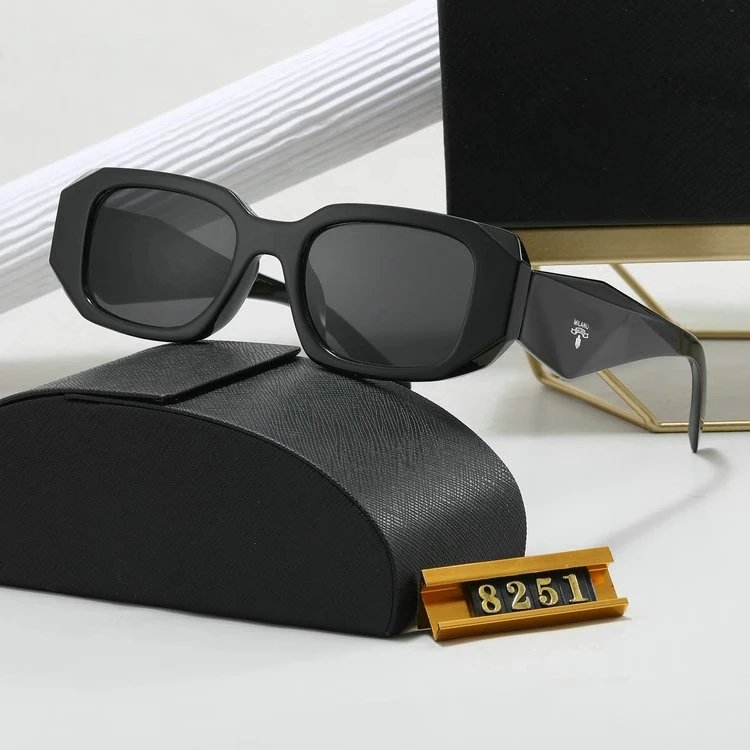 BEAU 8251 Black Square Sunglasses for Women Men Fashion UV Protection