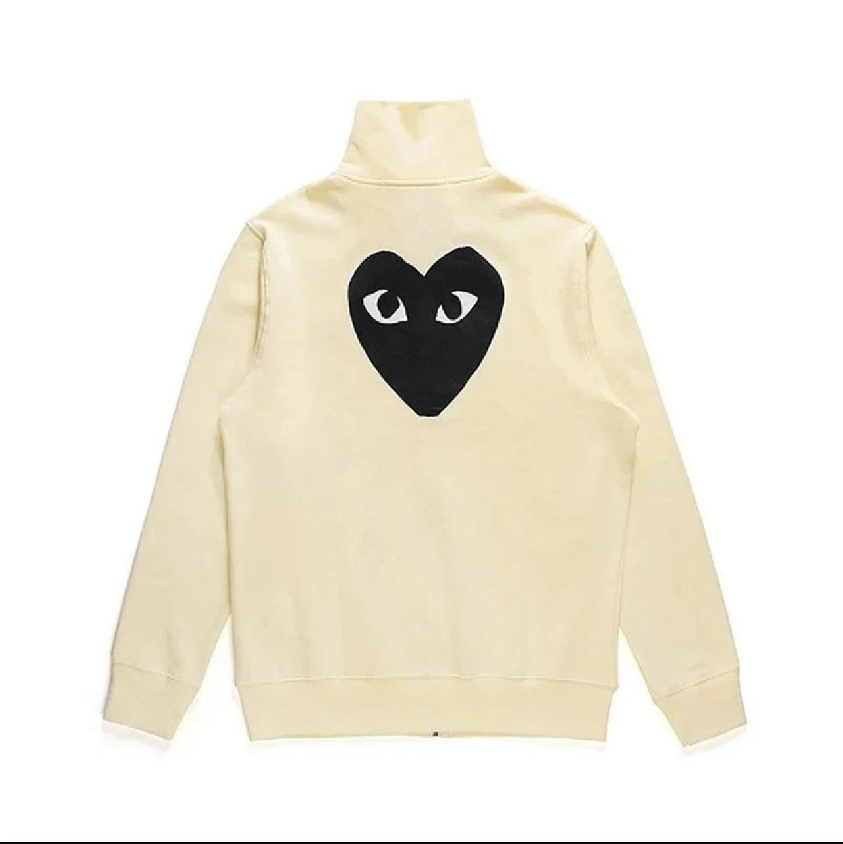 CDG Heart Eyes Logo Sweatshirt Cream