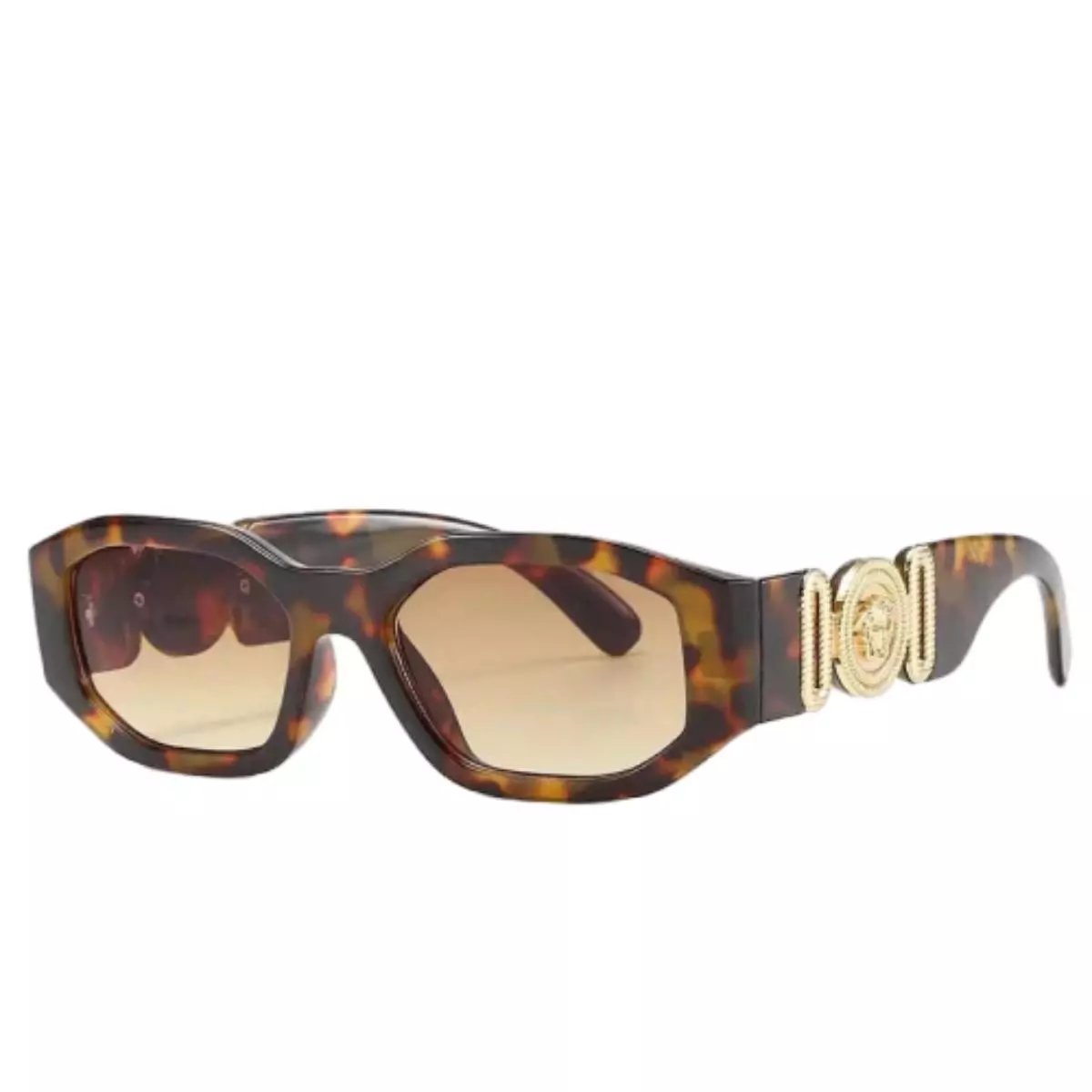 Versace Sunglasses Tortoise Shell Frame with Gold Medusa Logo