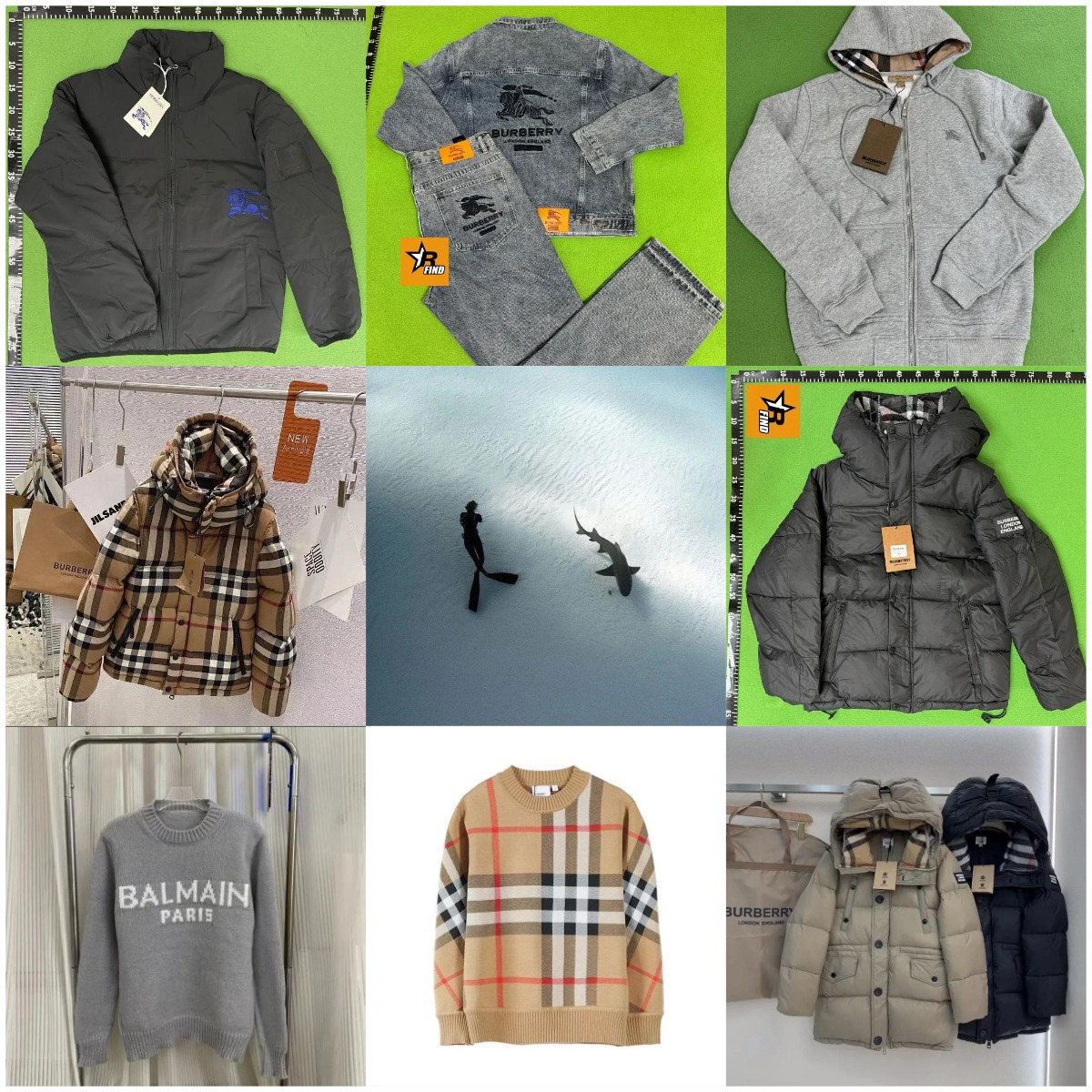 Burberry Check Pattern Winter Jacket and Hoodie Collection