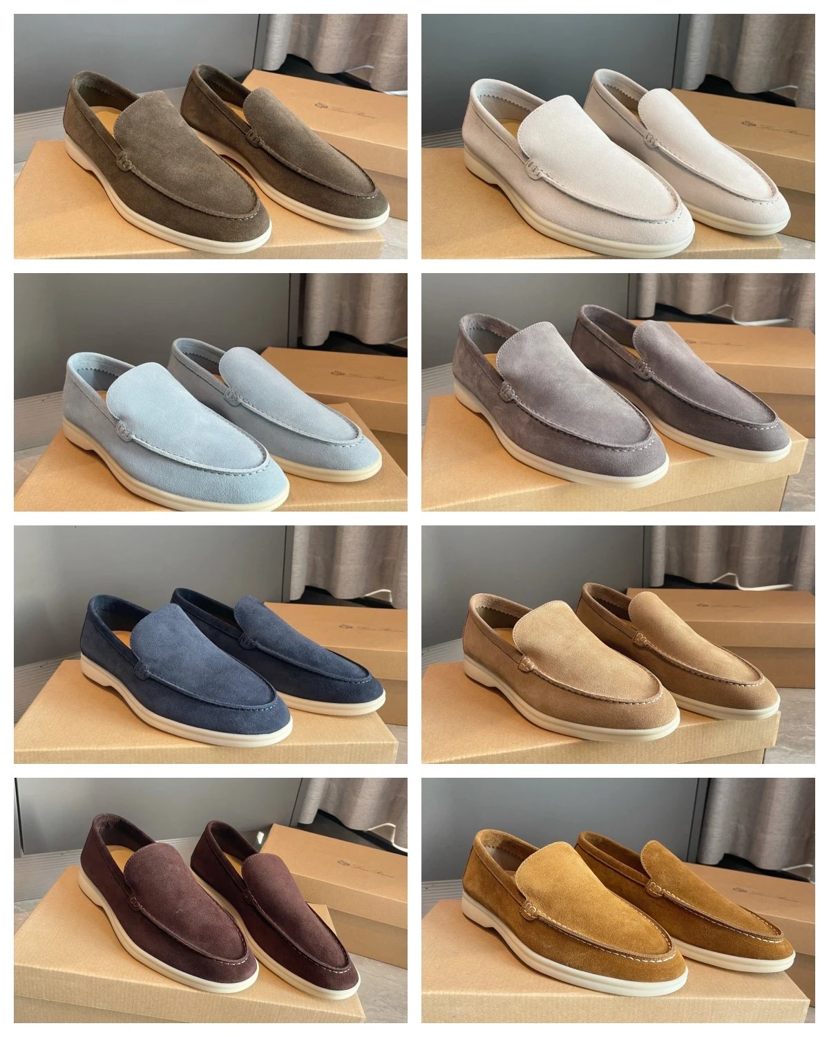 Men's Suede Loafers Slip-On Casual Shoes in Multiple Colors