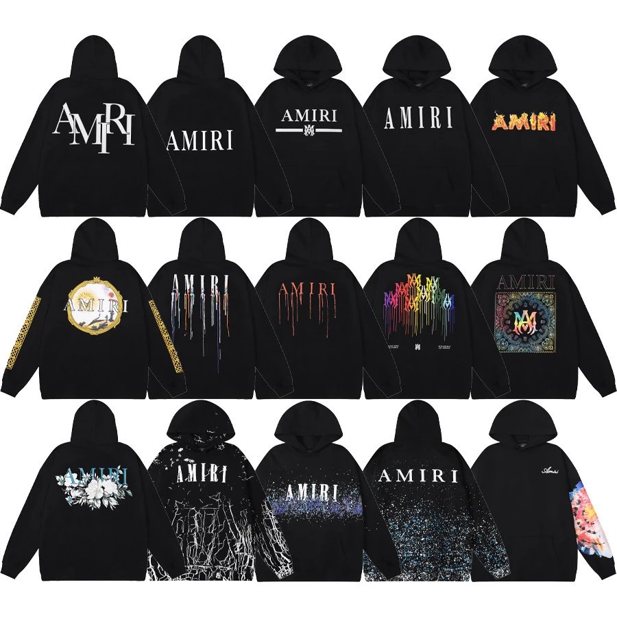 AMIRI Black Hoodies Collection for Men and Women