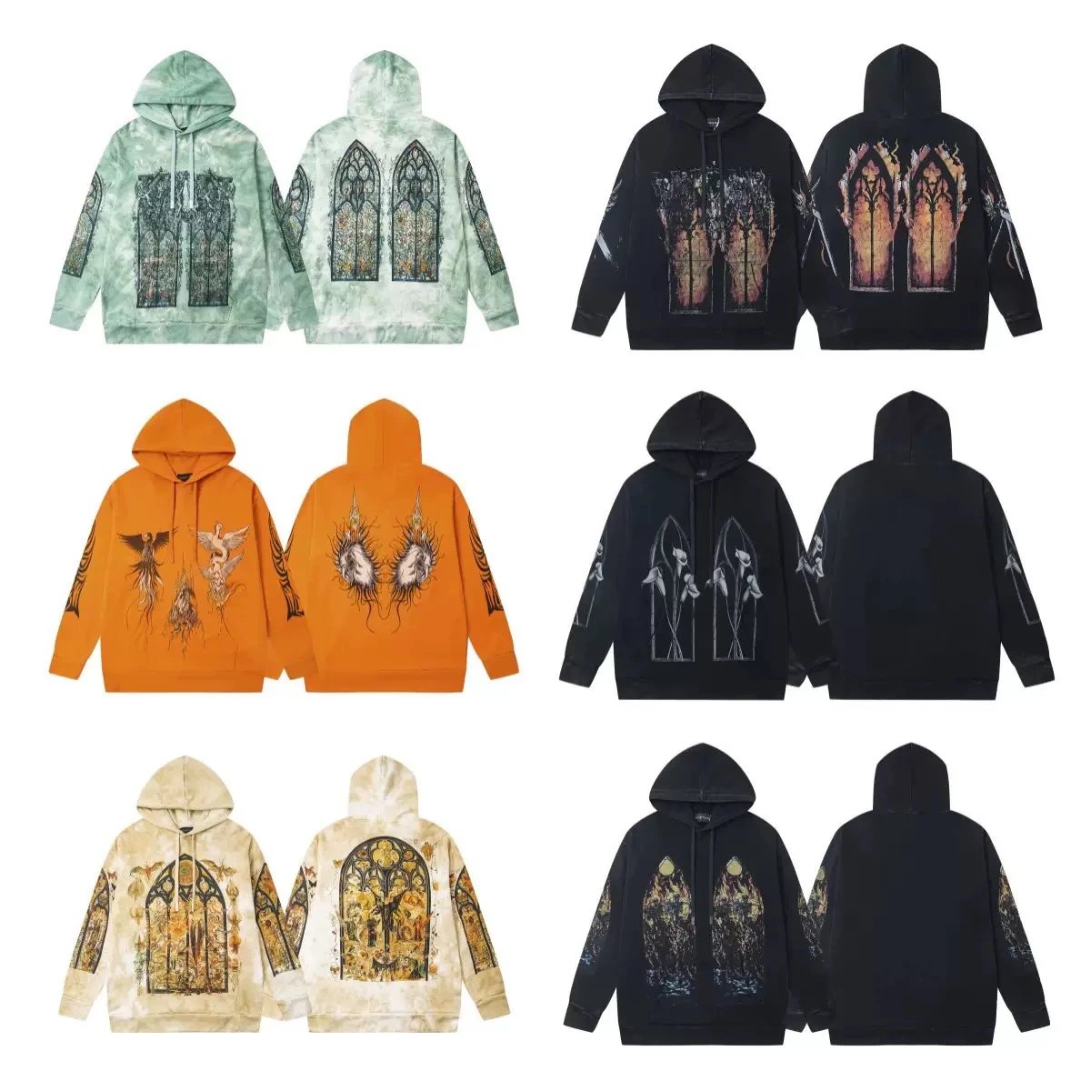 Gothic Art Printed Hoodies for Men and Women