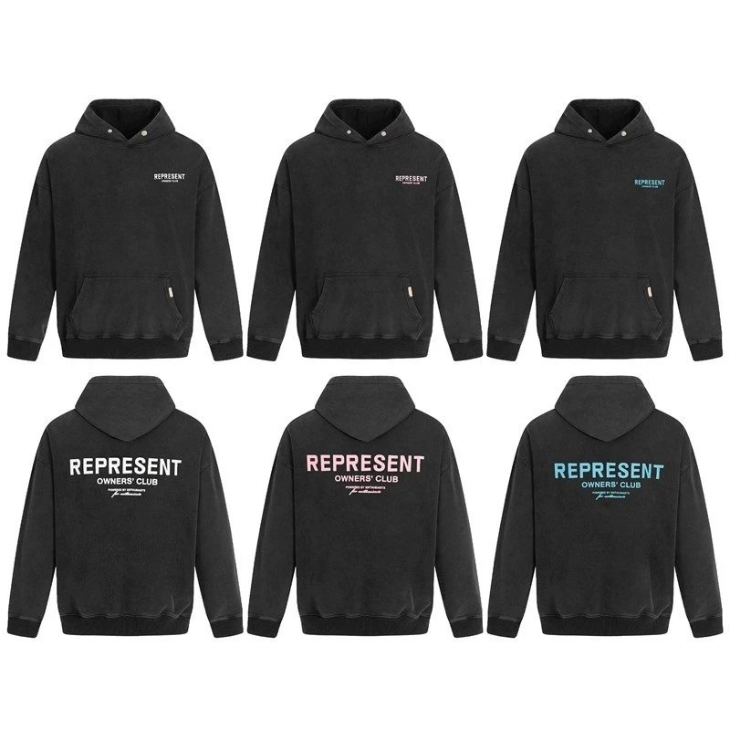 Represent Owners Club Hoodie Black Sweatshirt Men Women Streetwear
