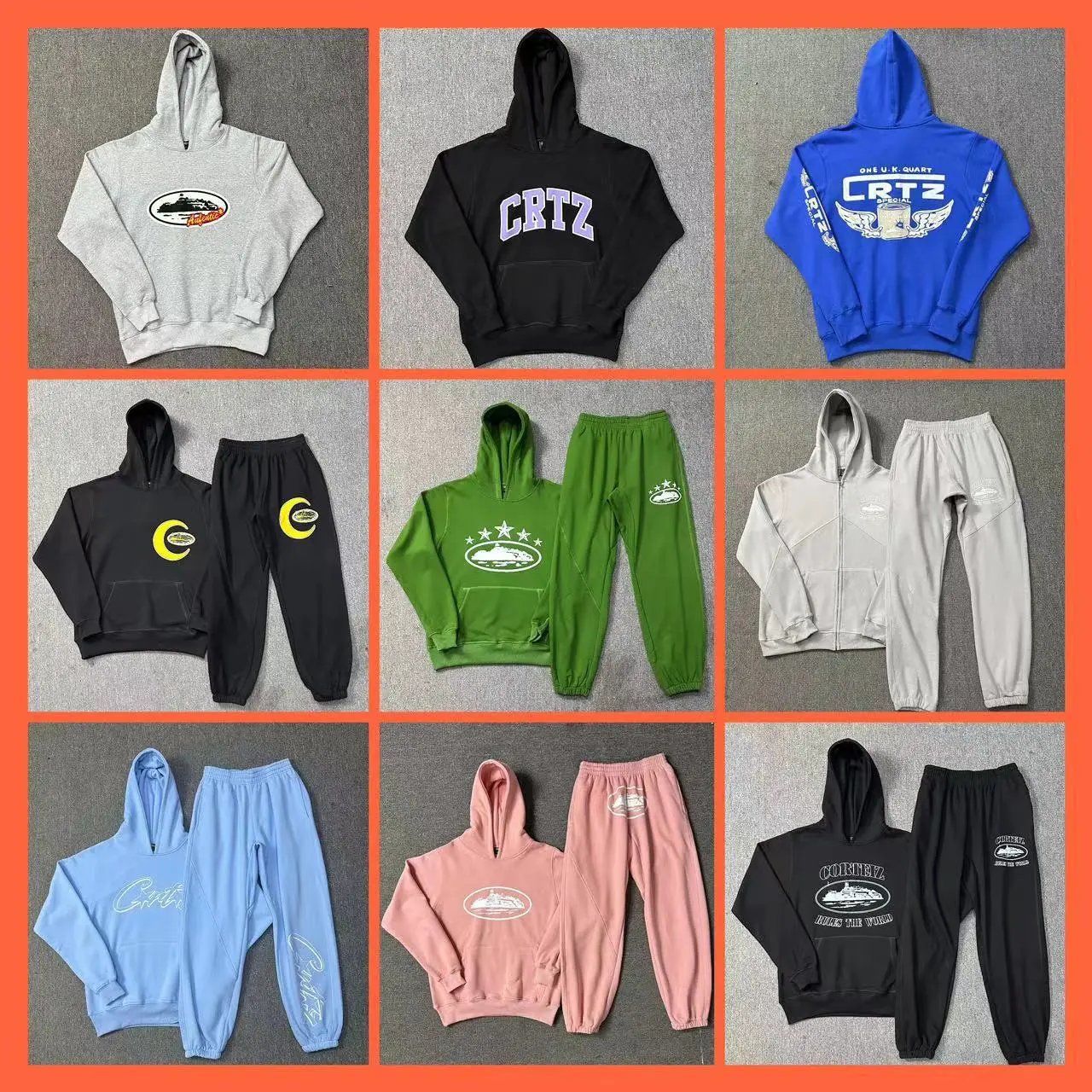 CRTZ Hoodie and Sweatpants Sets for Men and Women