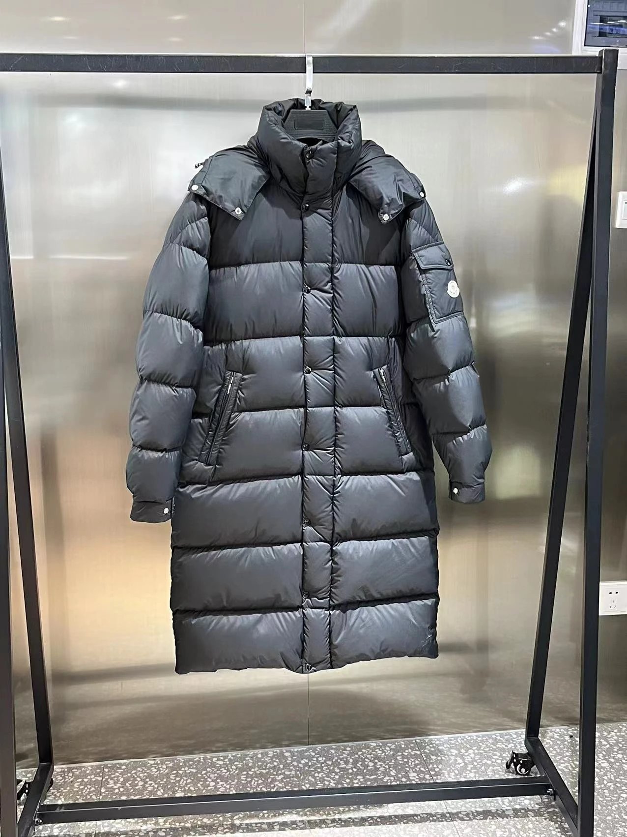 Long Black Down Jacket for Men Women Winter Warm Coat