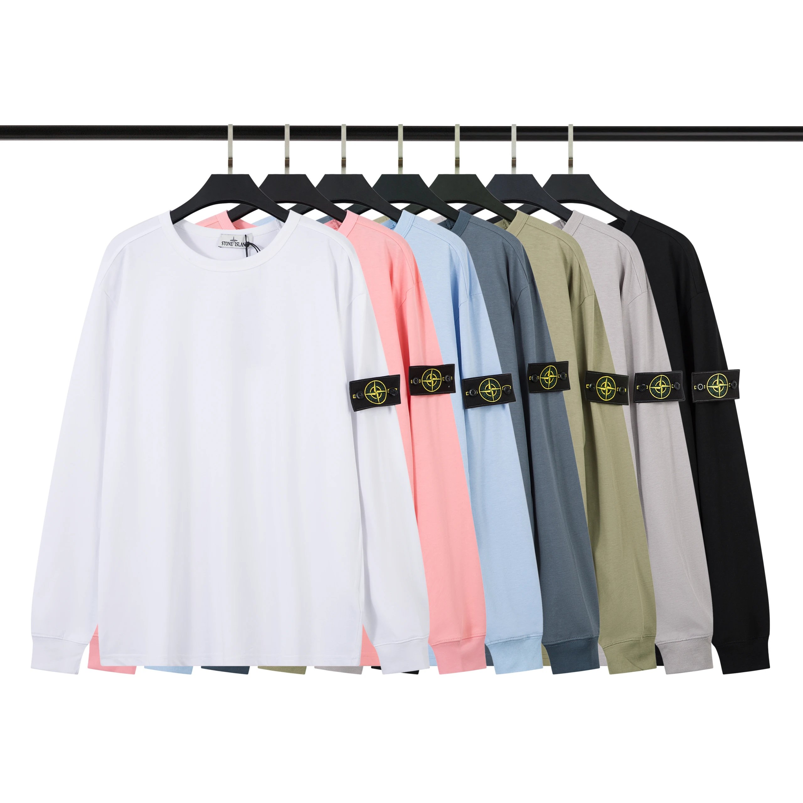 Stone Island Long Sleeve T-Shirt with Logo Patch