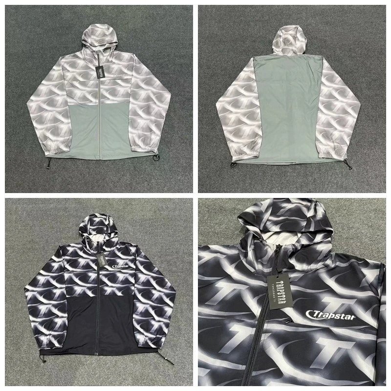 Trapstar Printed Hooded Windbreaker Jacket Men's Fashion Outerwear
